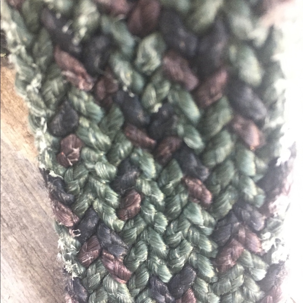 Woven shades of green webbed  vintage statement belt - Picture 4 of 6
